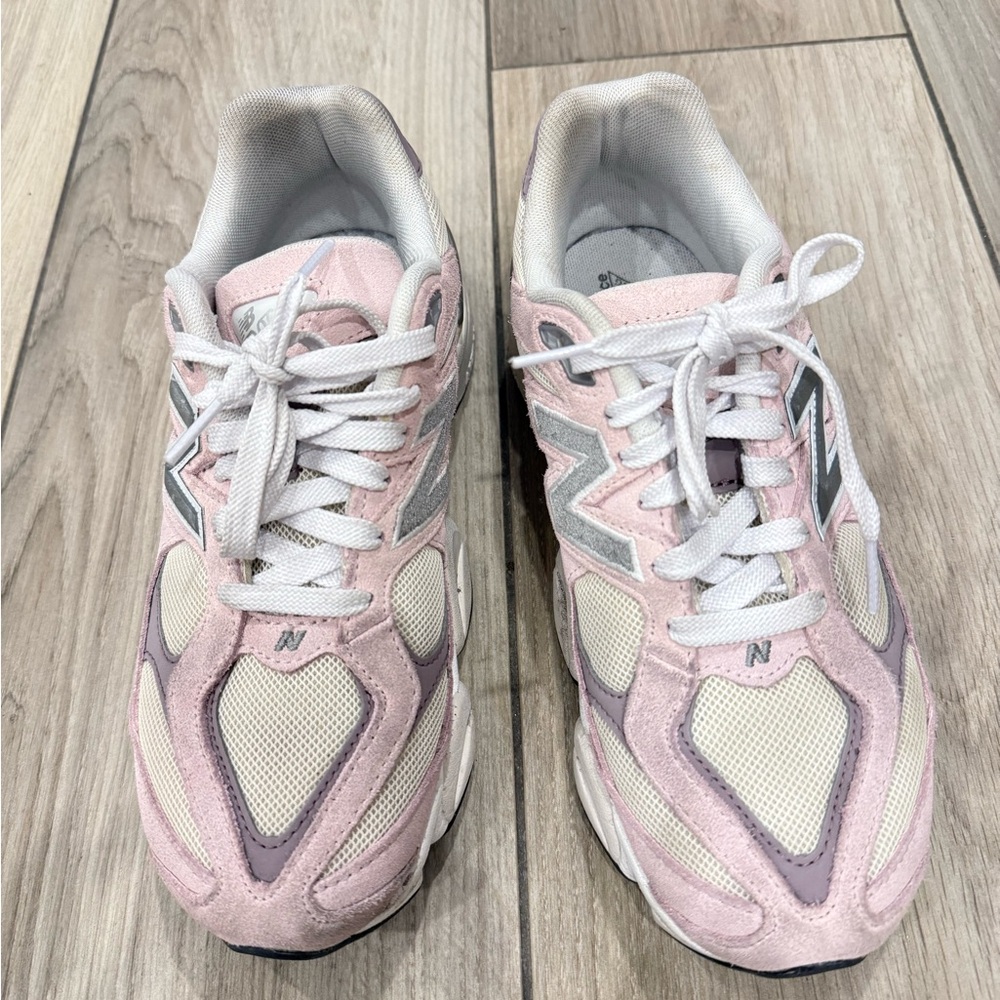 New Balance Pink and Cream Kids Sneakers